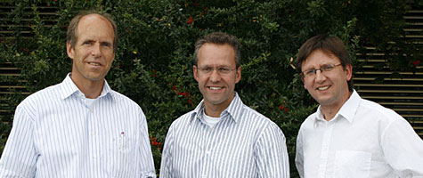 Dr. Frank Leistikow, Dr. Syrus Hafezi-Rachti, Dr. G&uuml;nter Sandner (v.l.n.r.)